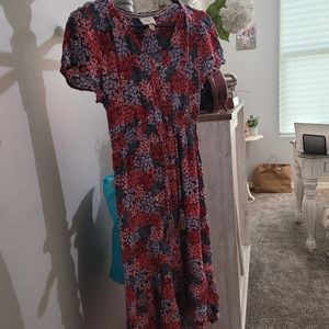 Knox Rose Size Medium floral MIDI Dress
